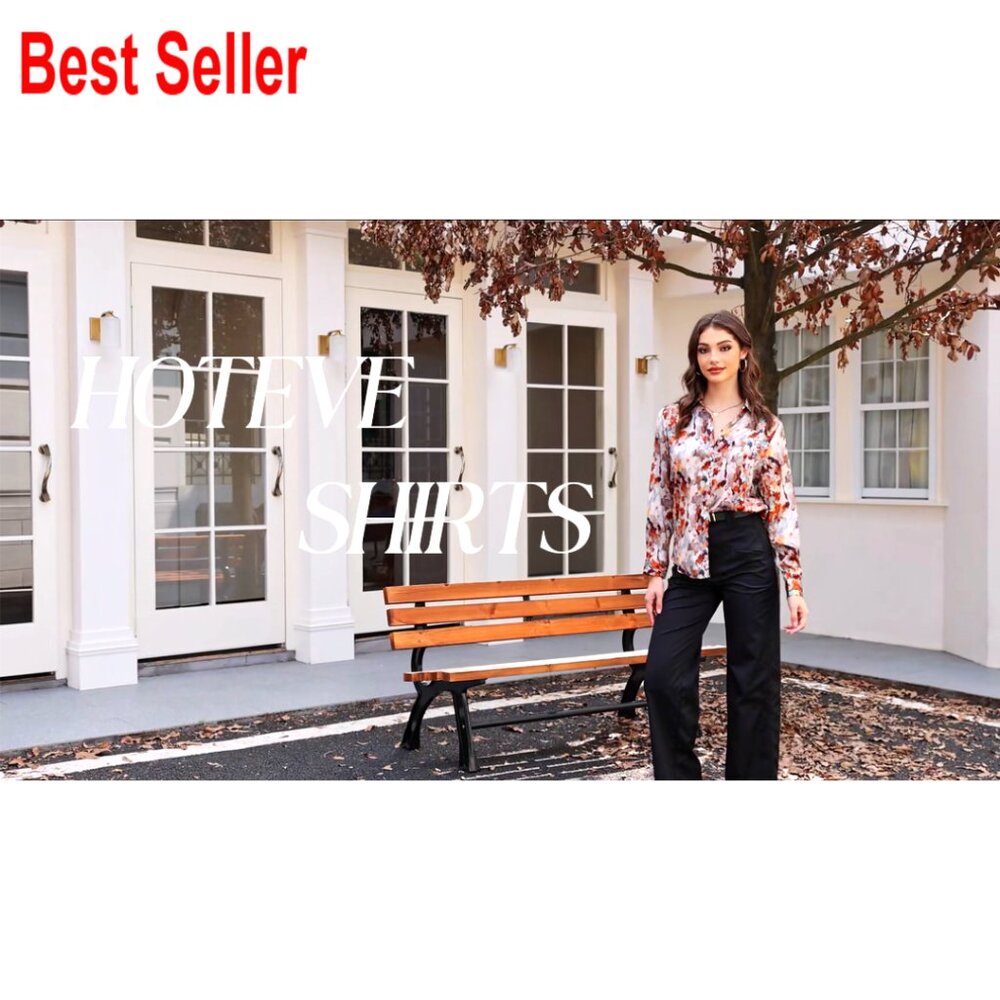 Silky Wrinkle-Resistant Button Down Blouse Long S… - image 6